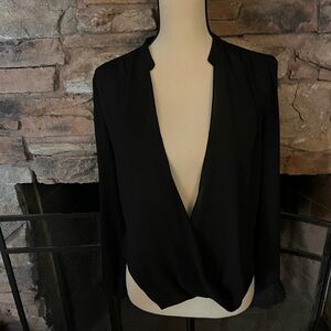 Jealous Tomato Black Wrap Blouse